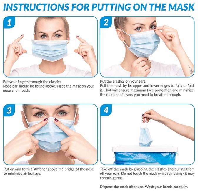 調節可能な鼻ワイヤーとの多彩で使い捨て可能なマスクのサイズ17.5 x 9.5cm