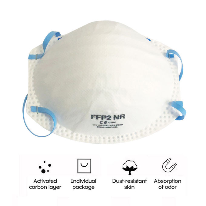 吸収の臭気の使い捨て可能な防塵マスク、杯形のマスクの内部スポンジの鼻パッドの設計
